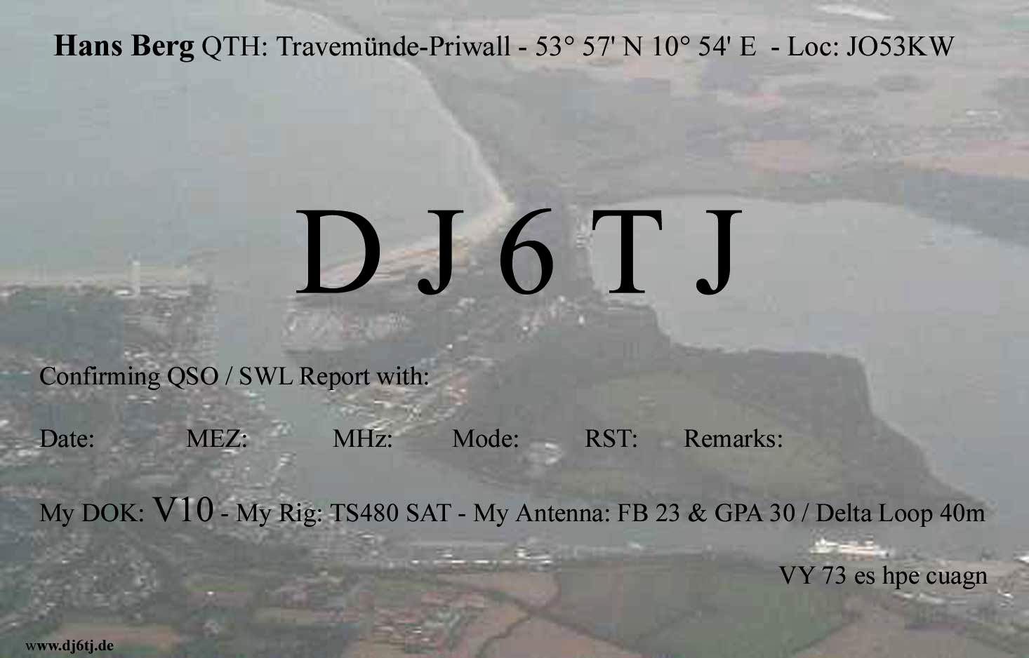 get a qsl card from DJ6TJ